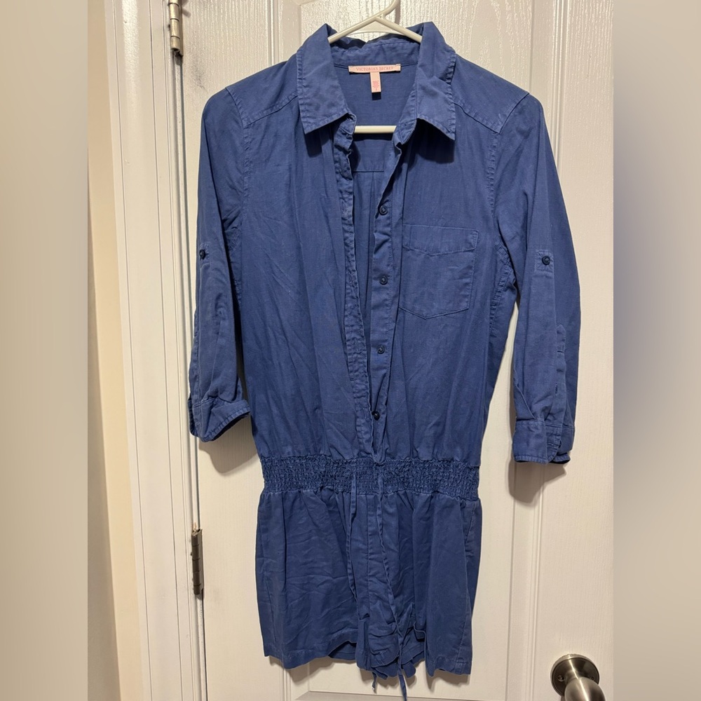 Victoria’s Secret Blue Button-Up Romper